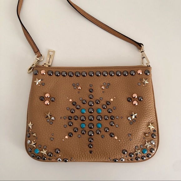 Rebecca Minkoff Ascher boho embellished camel crossbody bag